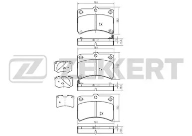 Комплект тормозных колодок ZEKKERT BS-2102