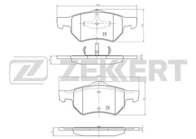 Комплект тормозных колодок ZEKKERT BS-2106