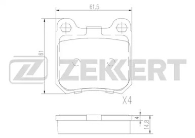 Комплект тормозных колодок ZEKKERT BS-2111