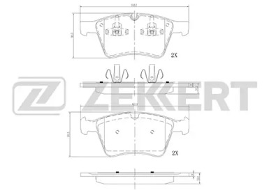 Комплект тормозных колодок ZEKKERT BS-2126