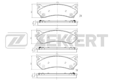 Комплект тормозных колодок ZEKKERT BS-2128