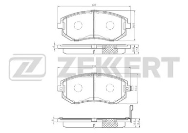 Комплект тормозных колодок ZEKKERT BS-2136