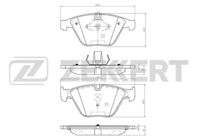 Комплект тормозных колодок ZEKKERT BS-2142