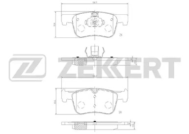 Комплект тормозных колодок ZEKKERT BS-2143