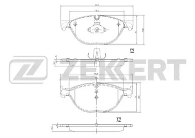 Комплект тормозных колодок ZEKKERT BS-2144