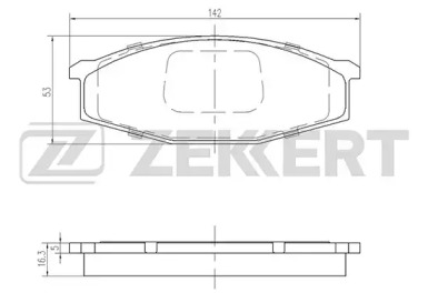 Комплект тормозных колодок ZEKKERT BS-2150