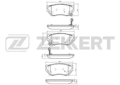 Комплект тормозных колодок ZEKKERT BS-2151