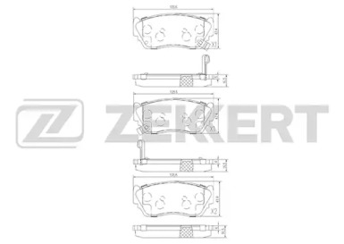 Комплект тормозных колодок ZEKKERT BS-2152