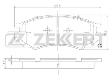 Комплект тормозных колодок ZEKKERT BS-2153