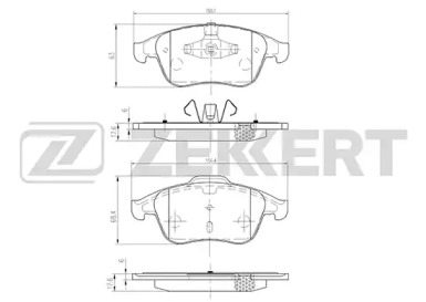 Комплект тормозных колодок ZEKKERT BS-2163