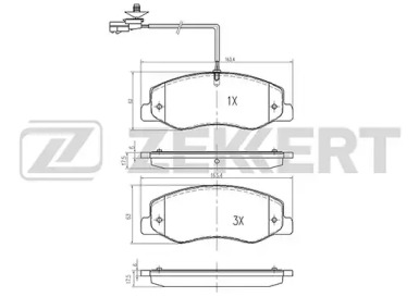 Комплект тормозных колодок ZEKKERT BS-2165