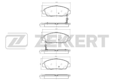 Комплект тормозных колодок ZEKKERT BS-2168