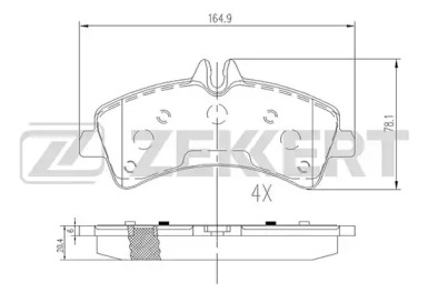 Комплект тормозных колодок ZEKKERT BS-2185