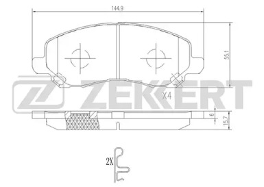 Комплект тормозных колодок ZEKKERT BS-2198