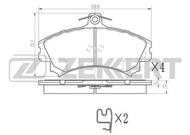 Комплект тормозных колодок ZEKKERT BS-2229