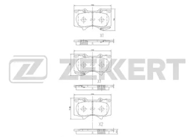 Комплект тормозных колодок, дисковый тормоз ZEKKERT BS-2241