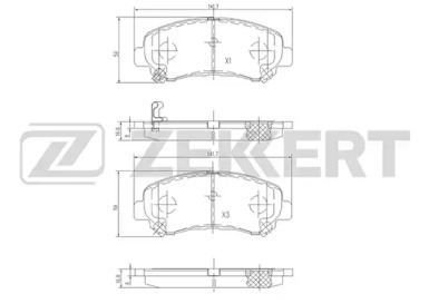 Комплект тормозных колодок ZEKKERT BS-2296