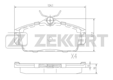 Комплект тормозных колодок ZEKKERT BS-2313