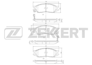 Комплект тормозных колодок ZEKKERT BS-2323