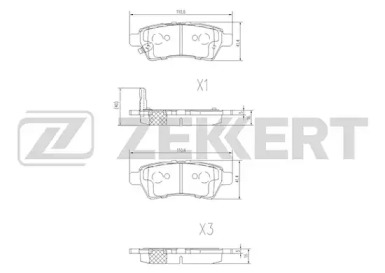 Комплект тормозных колодок ZEKKERT BS-2333