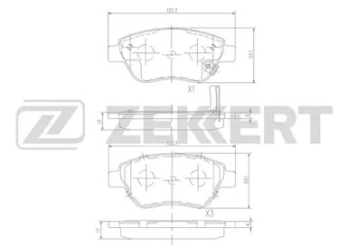 Комплект тормозных колодок ZEKKERT BS-2343