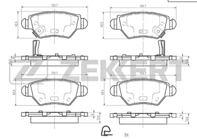 Комплект тормозных колодок ZEKKERT BS-2366