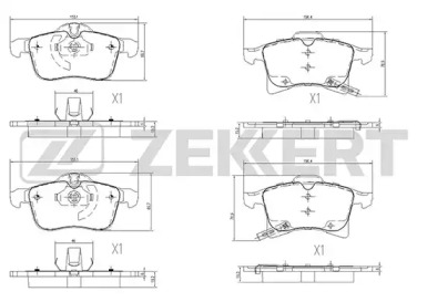 Комплект тормозных колодок ZEKKERT BS-2368