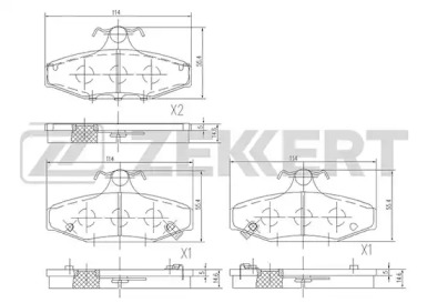 Комплект тормозных колодок ZEKKERT BS-2423