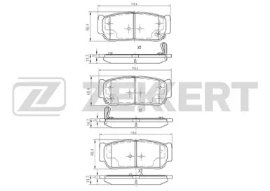 Комплект тормозных колодок ZEKKERT BS-2424