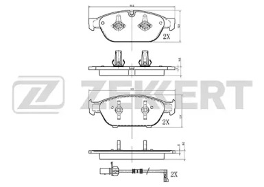 Комплект тормозных колодок ZEKKERT BS-2425