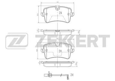 Комплект тормозных колодок ZEKKERT BS-2426