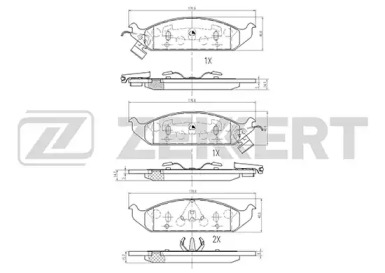 Комплект тормозных колодок ZEKKERT BS-2427