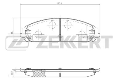 Комплект тормозных колодок ZEKKERT BS-2428