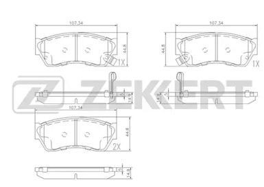 Комплект тормозных колодок ZEKKERT BS-2431