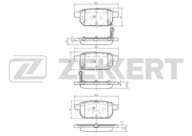 Комплект тормозных колодок ZEKKERT BS-2433