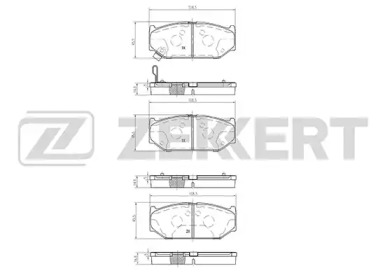 Комплект тормозных колодок ZEKKERT BS-2434