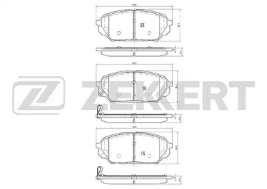 Комплект тормозных колодок ZEKKERT BS-2438