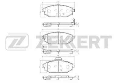 Комплект тормозных колодок ZEKKERT BS-2440