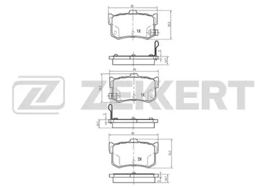 Комплект тормозных колодок ZEKKERT BS-2441