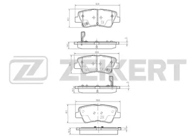 Комплект тормозных колодок ZEKKERT BS-2444