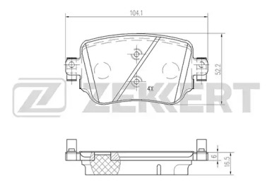 Комплект тормозных колодок ZEKKERT BS-2446