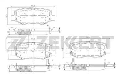 Комплект тормозных колодок ZEKKERT BS-2447