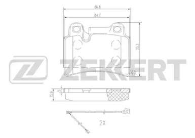 Комплект тормозных колодок ZEKKERT BS-2451