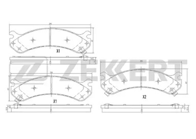 Комплект тормозных колодок ZEKKERT BS-2452