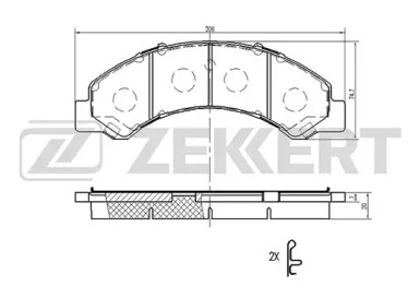 Комплект тормозных колодок ZEKKERT BS-2454