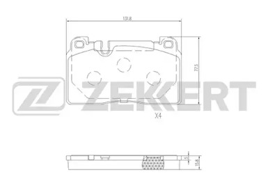 Комплект тормозных колодок ZEKKERT BS-2456