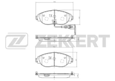 Комплект тормозных колодок ZEKKERT BS-2457