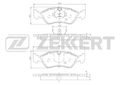 Комплект тормозных колодок ZEKKERT BS-2458