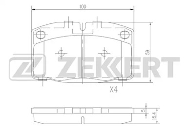 Комплект тормозных колодок ZEKKERT BS-2460