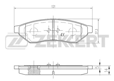 Комплект тормозных колодок ZEKKERT BS-2461